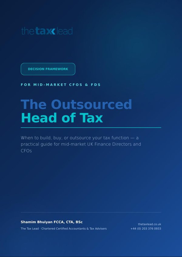 Outsourced Head of Tax Decision Framework
